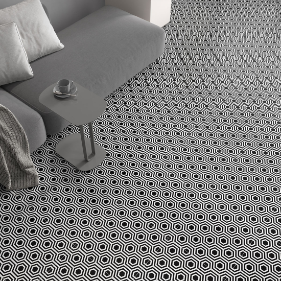 10 Stickers Adhésifs Géométriques Pour Carrelage 15x15 Cm - Imperméables PVC - Pour Cuisine Et Salle De Bain