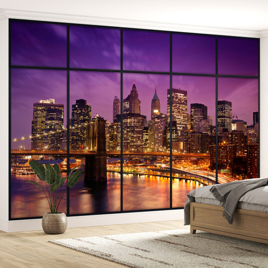 Papier peint panoramique Trompe l'œil Verrière - New york