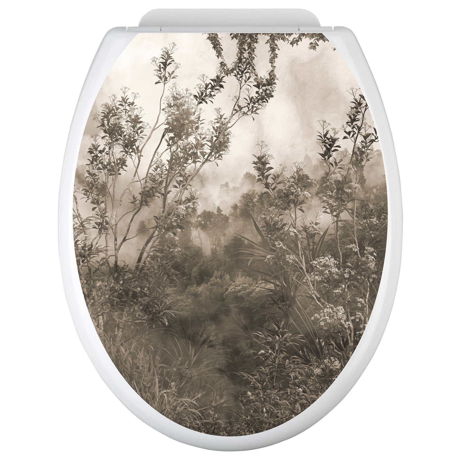 Autocollant Pour Abattant WC - Motif Galets Et Fleurs, Dimensions 35x42 Cm, Vinyle Haute Qualité, Pose Facile Sans Colle