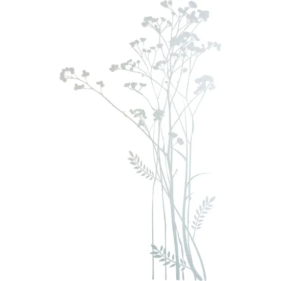 Frosted Window Glass Sticker - Flowers