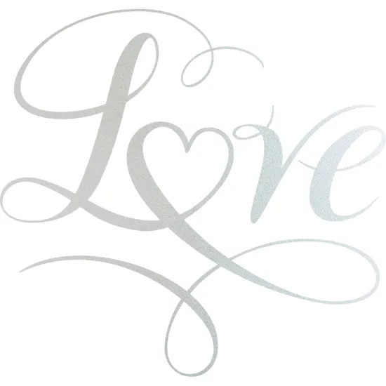 Frosted Window Glass Sticker - Love