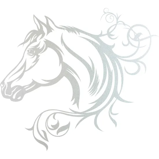 Frosted Window Glass Sticker - Horse head