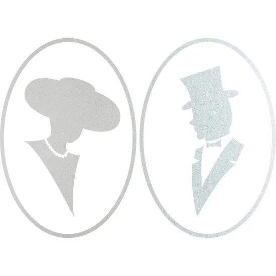 Frosted Window Glass Sticker - Toilets