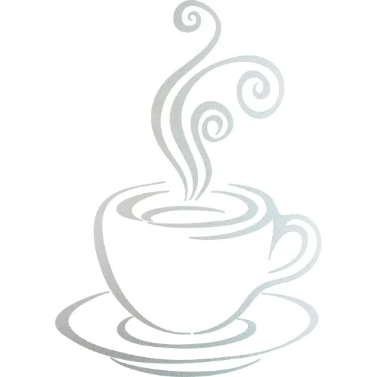 Frosted Window Glass Sticker - Coffee cup