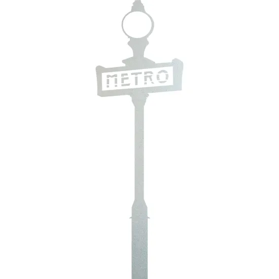 Frosted Window Glass Sticker - Metro