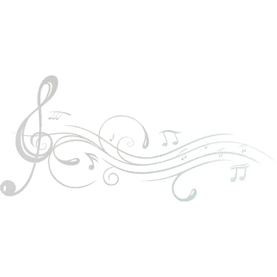 Frosted Window Glass Sticker - Musical staff