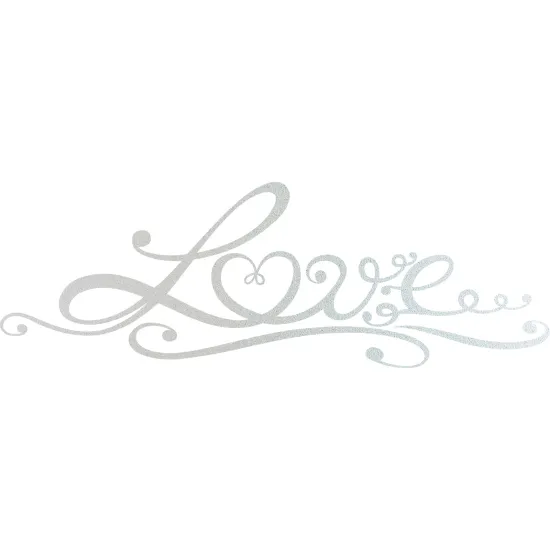 Frosted Window Glass Sticker - Love Headboard