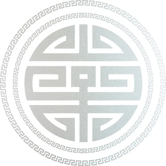 Frosted Window Glass Sticker - Happiness Chinese pattern