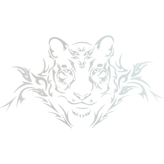 Frosted Window Glass Sticker - Tiger