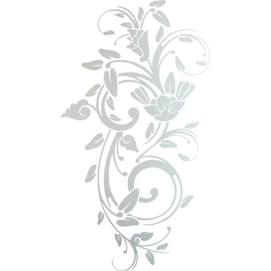 Frosted Window Glass Sticker - Flowers