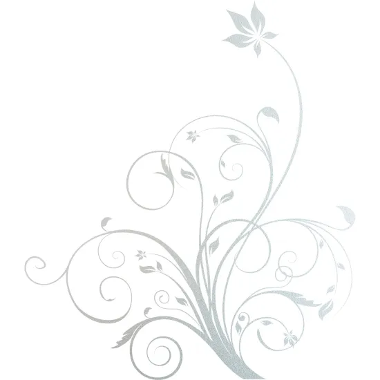 Frosted Window Glass Sticker - Flowers