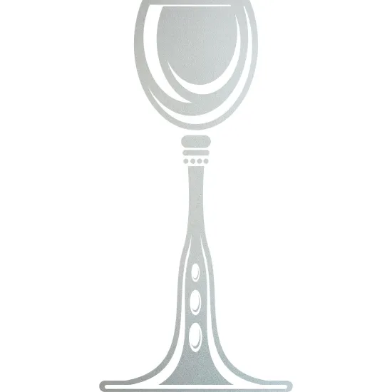 Frosted Window Glass Sticker - Wine glass