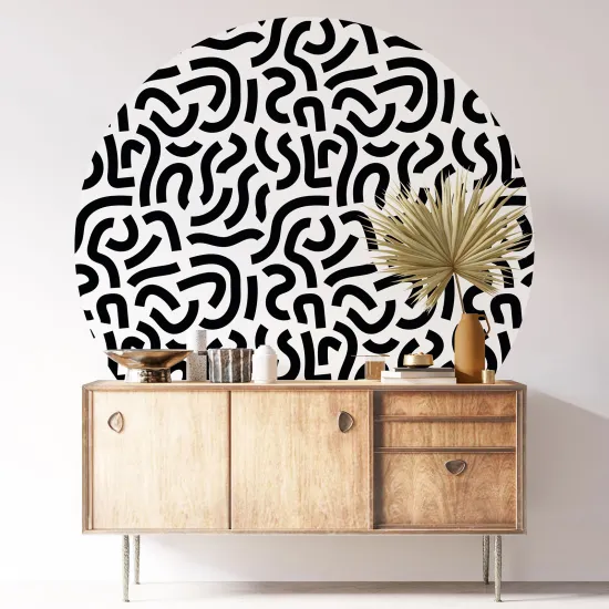 Round / Circle Wall Sticker - Graphic Pattern
