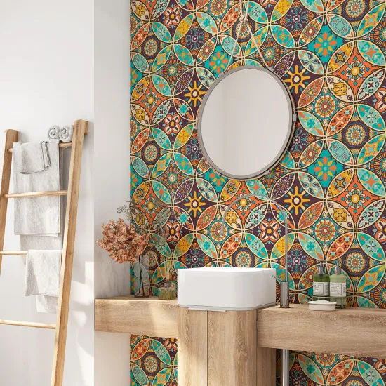 Bathroom Self Adhesive - Cement tile pattern