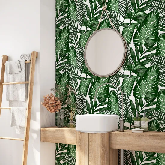 Bathroom Self Adhesive - Tropical Leaves