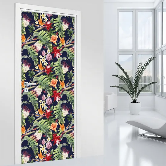 Door Sticker - Decal - Flowers