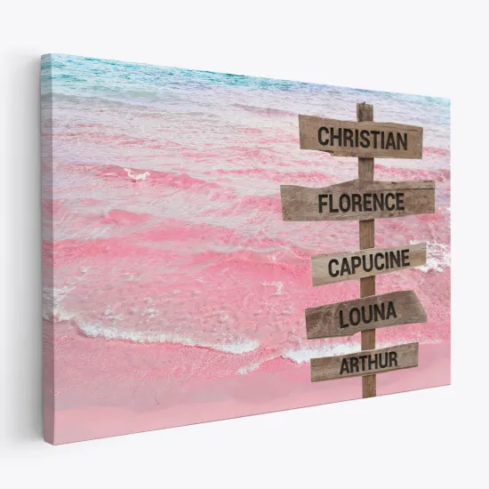 Personalized Canvas Print with Name - Sea