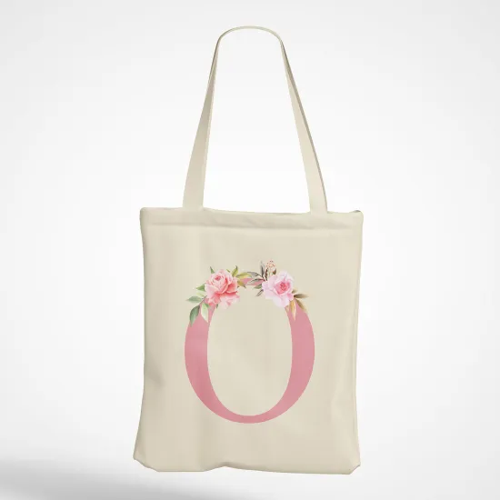 Personalized Monogram Tote Bag - Letter O