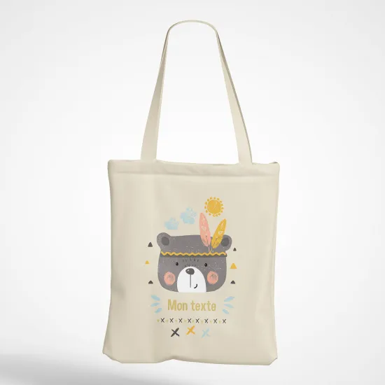 Personalized Tote Bag - Indian bear cub