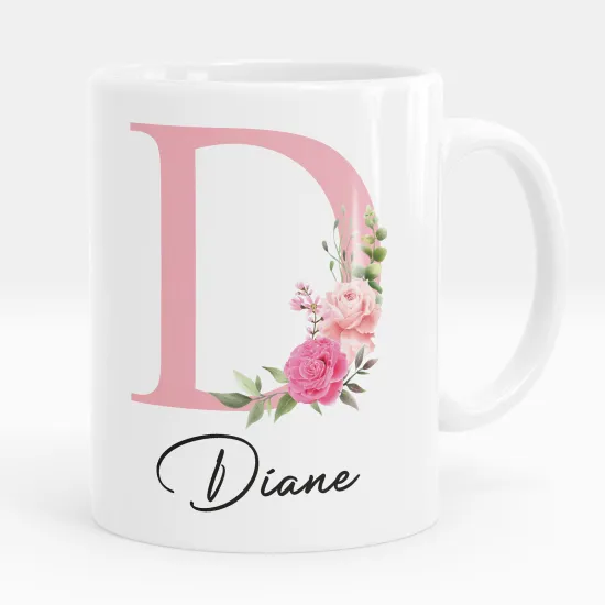 Personalized Monogram Mug - Letter D