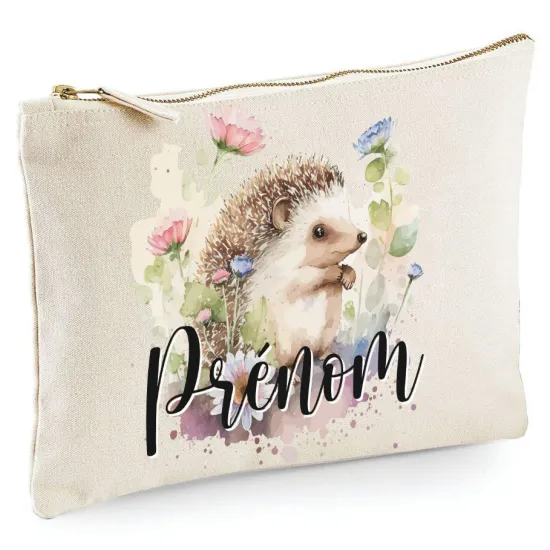 Personalized Pencil / Pouch - First Name Hedgehog