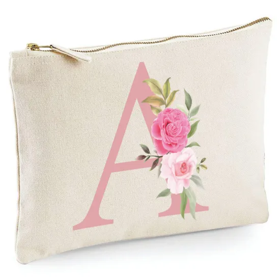 Personalized Monogram Pencil / Pouch - Letter A