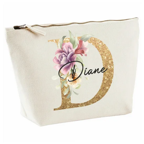 Personalized Monogram Pencil / Pouch - Letter D