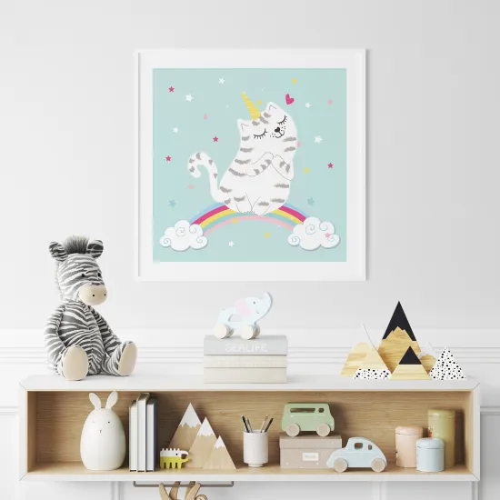 Poster for Kids - Rainbow Cat