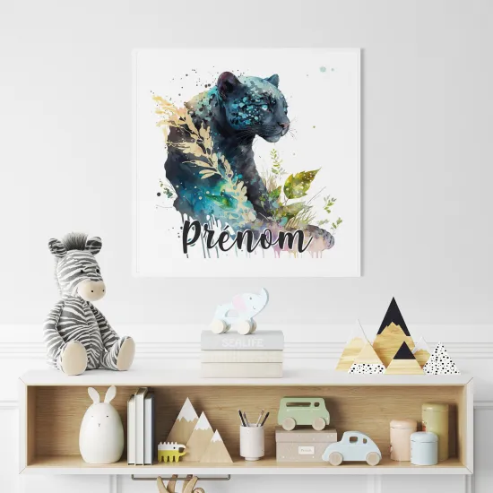 Personalized Poster for Kids - Colored Black Panther