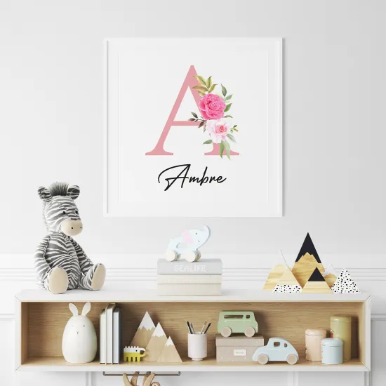 Personalized Monogram Poster - Letter A