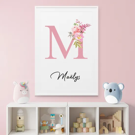 Personalized Monogram Poster - Letter M