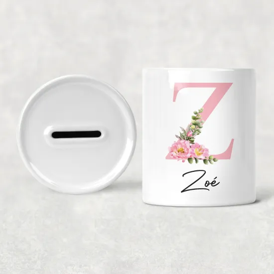Personalized Monogram Kids / Children's Piggy Bank - Z