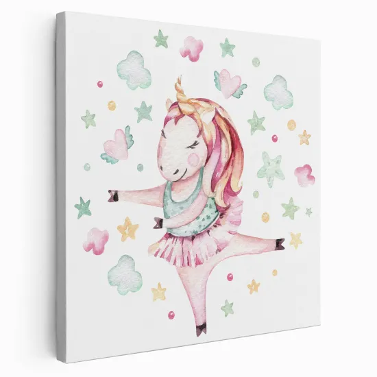Canvas Print for Kids - Unicorn stars