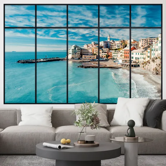 Optical Illusions Window Wall Sticker - Village