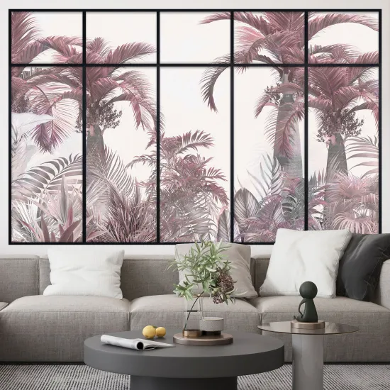Optical Illusions Window Wall Sticker - Tropical Forest