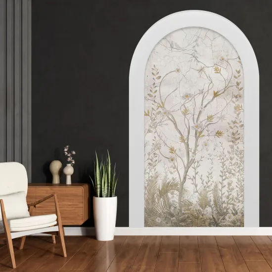 Optical Illusions Arch Wall Sticker - Flowers