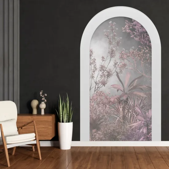 Optical Illusions Arch Wall Sticker - Flowers
