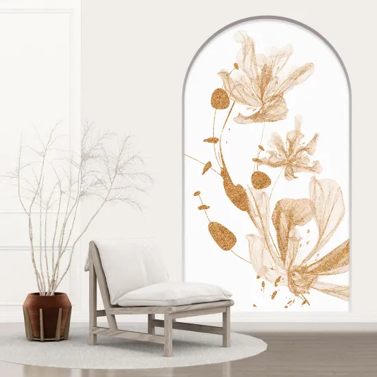 Optical Illusions Arch Wall Sticker - Flowers