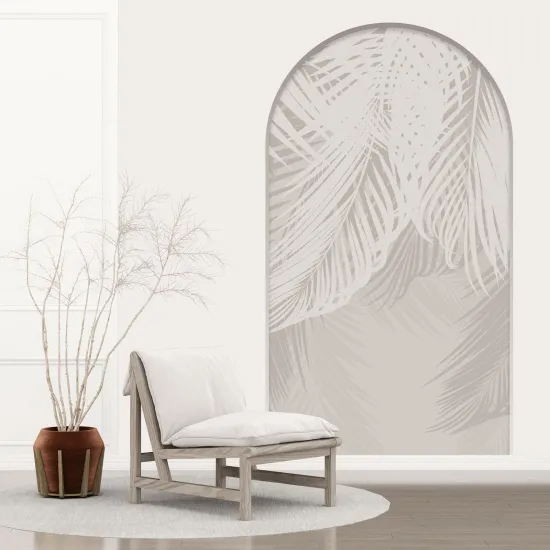 Optical Illusions Arch Wall Sticker - Palm Leaves