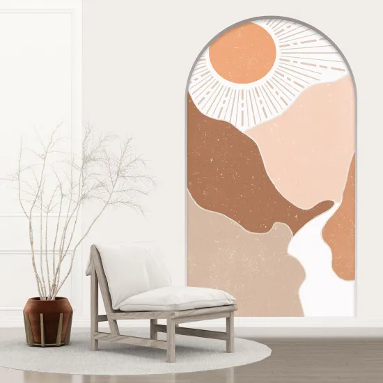 Optical Illusions Arch Wall Sticker - Boho Landscape