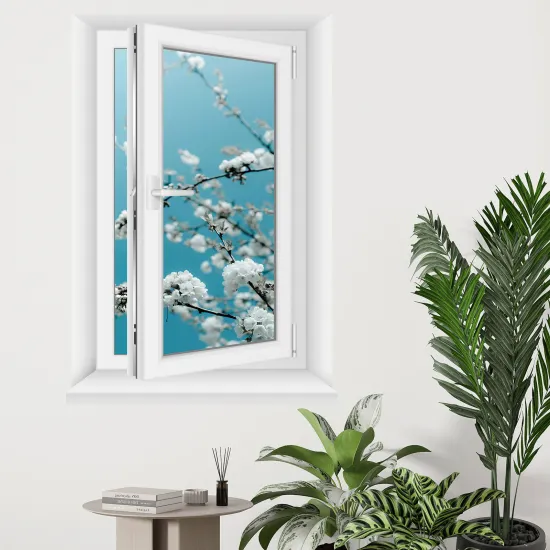 Optical Illusions Window Wall Sticker - Flowers