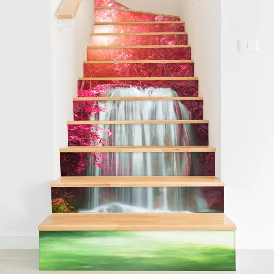 Stair riser stickers - Waterfall