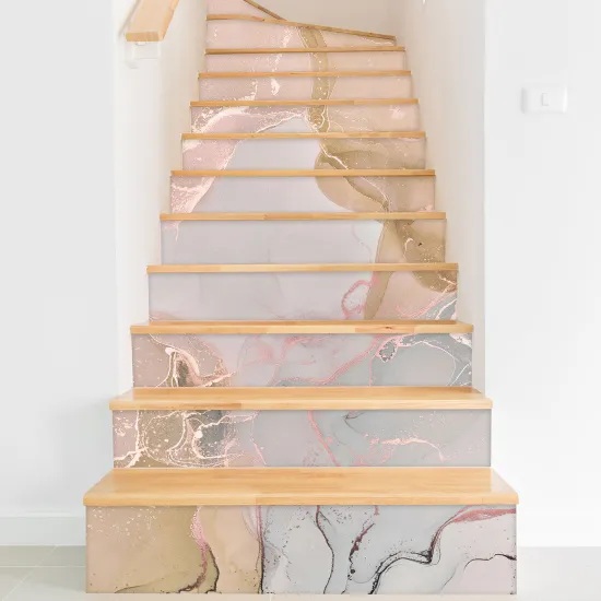 Stair riser stickers - Marbled Effect