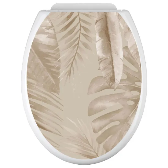 Toilet seat sticker - Tropical Leaves