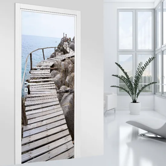 Door Sticker - Decal - Wooden pontoon