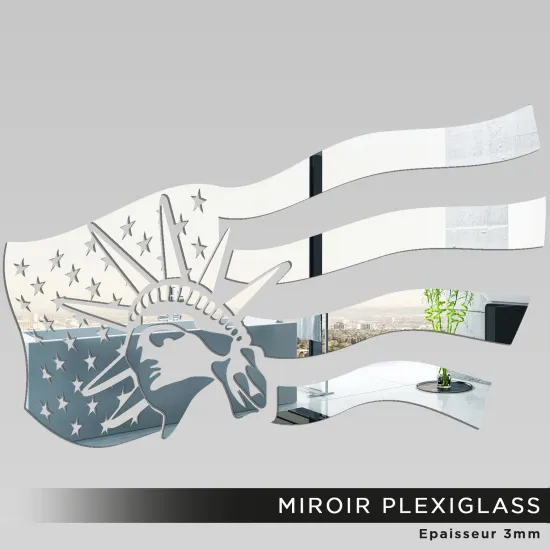 Acrylic Mirror - Statue of Liberty flag