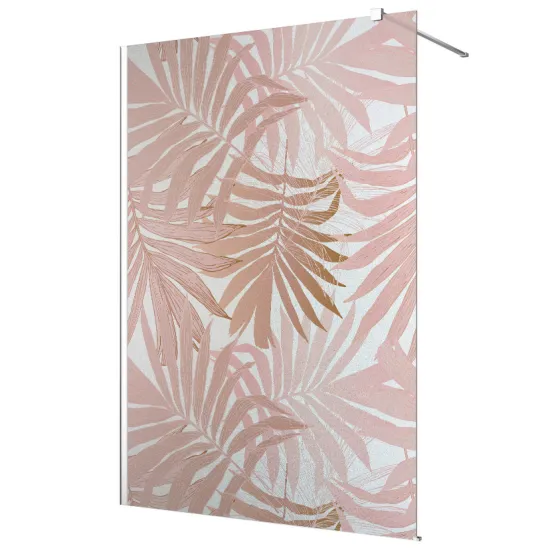 Frosted glass stickers for shower screens and windows - Tropical Leaves