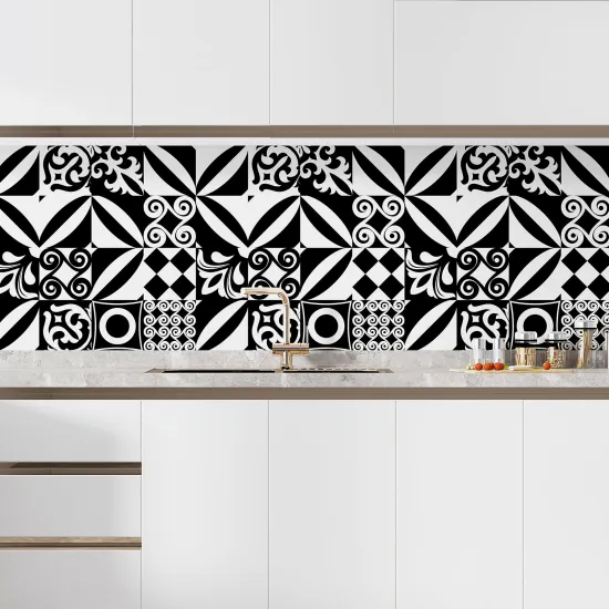 Self Adhesive Kitchen Splashback - Cement tile effect