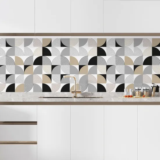 Self Adhesive Kitchen Splashback - Geometric pattern
