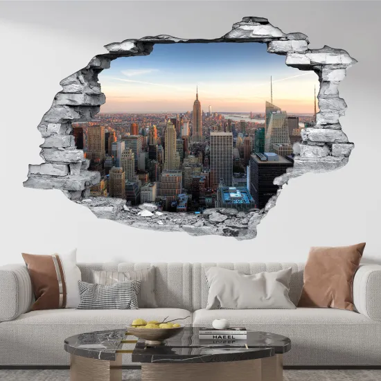 Hole In The Wall Sticker - Optical illusions - New York